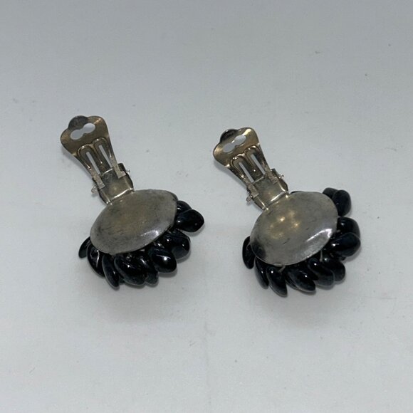 Vintage West Germany Blue & Black Easter Egg Bead Necklace Box Clasp Clip-On - Picture 15 of 16